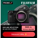 FUJIFILM | 500€ DE BONUS DE REPRISE SUR L'ACHAT D'UN MOYEN FORMAT ÉLIGIBLE